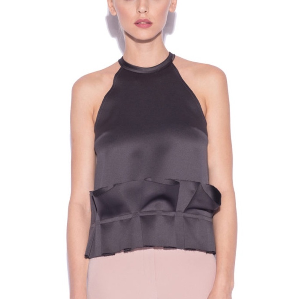 Grey Top with ruffle at the bottom part